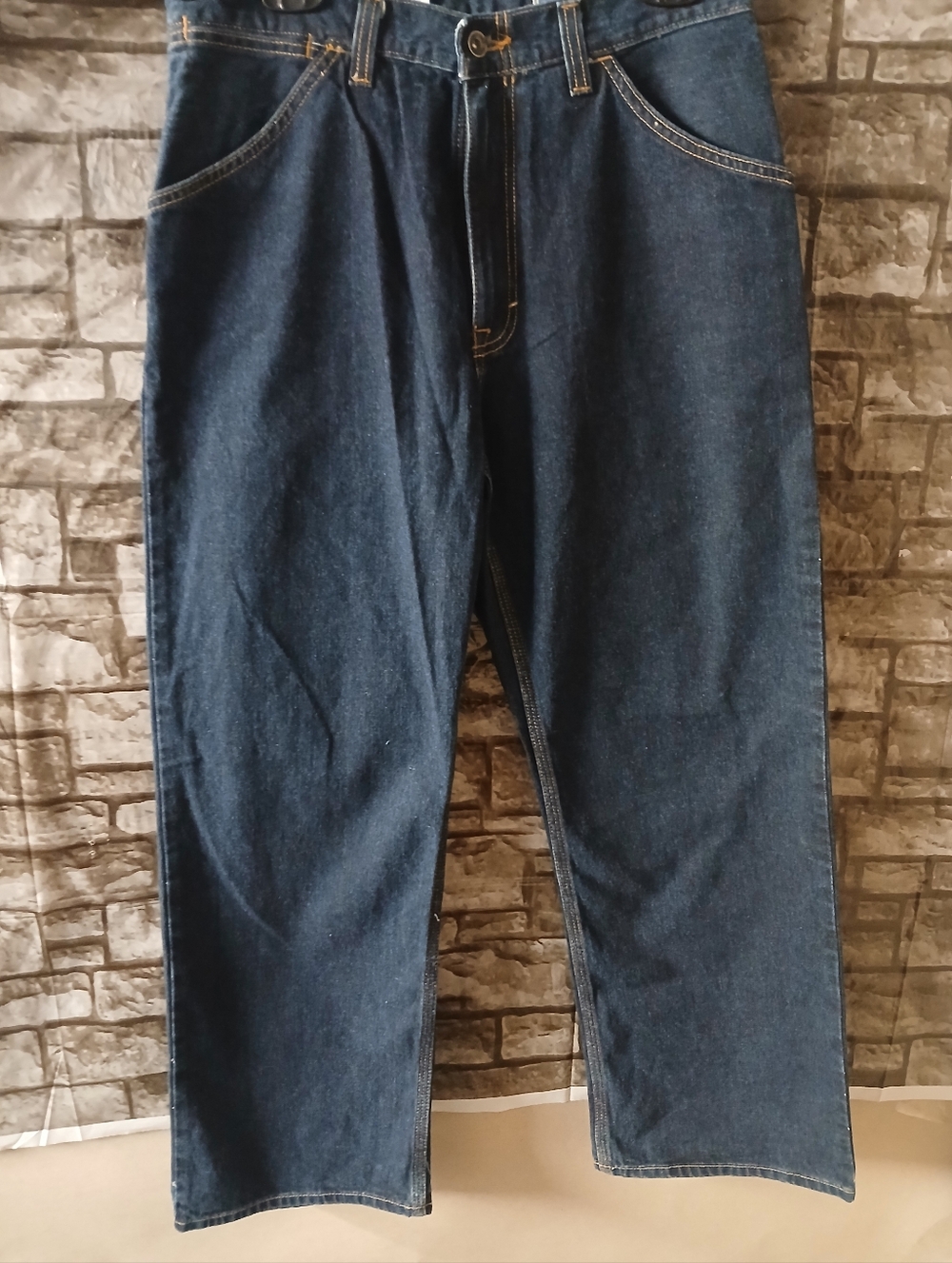 Vintage GAP Men's Straight Leg  in Dark Blue Denim Worker Jeans